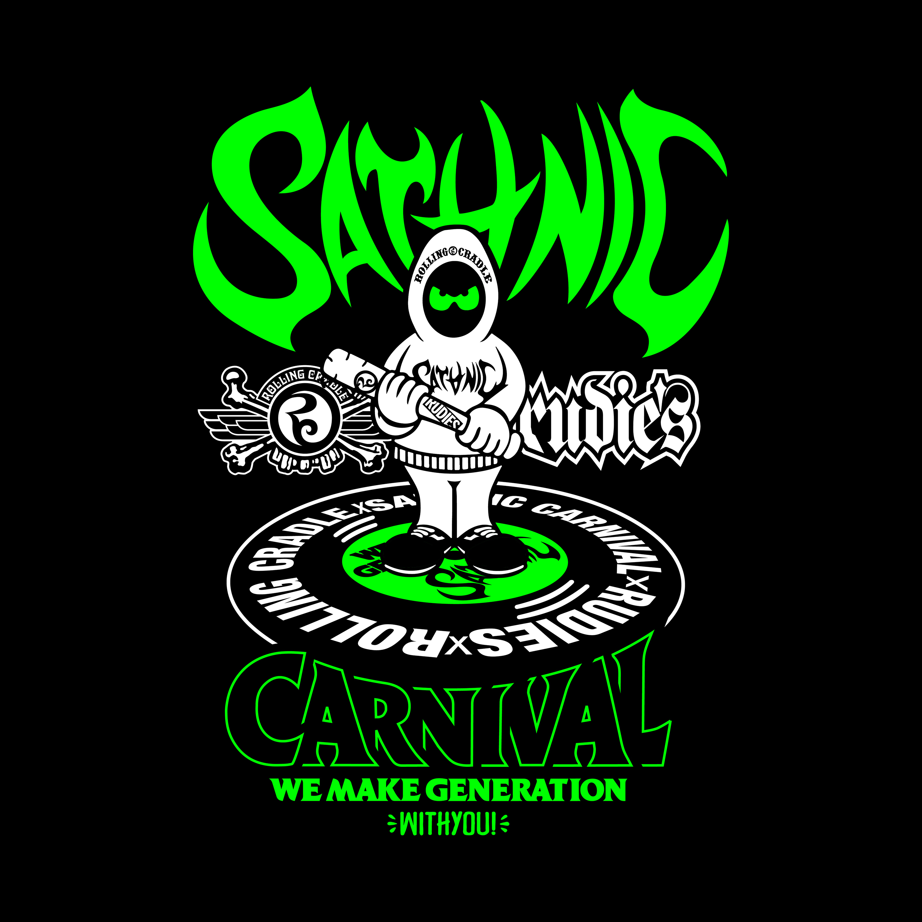 SC25 RUDIES x ROLLING CRADLE TEE（BLACK）