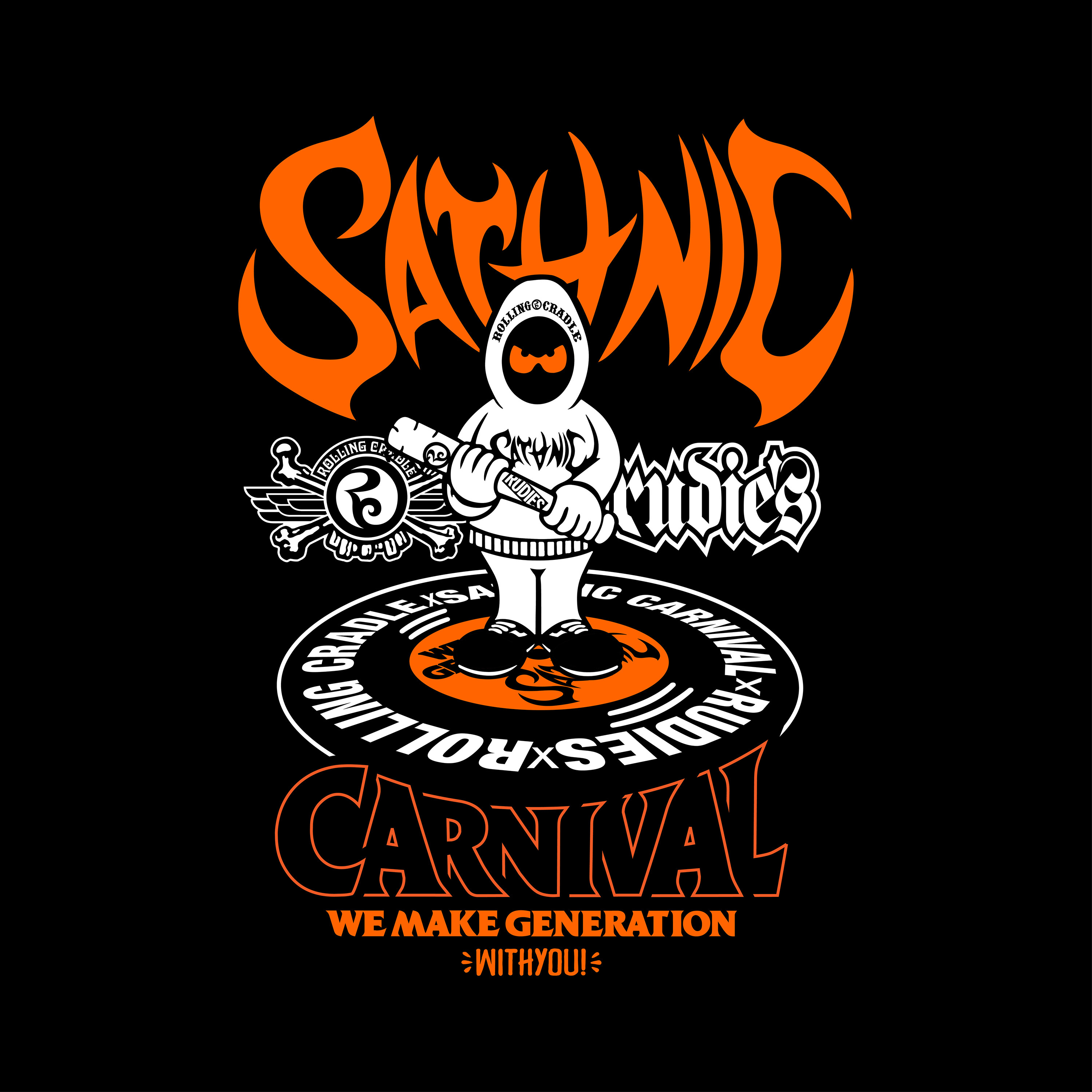 SC25 RUDIES x ROLLING CRADLE LONG SLEEVE TEE（BLACK）
