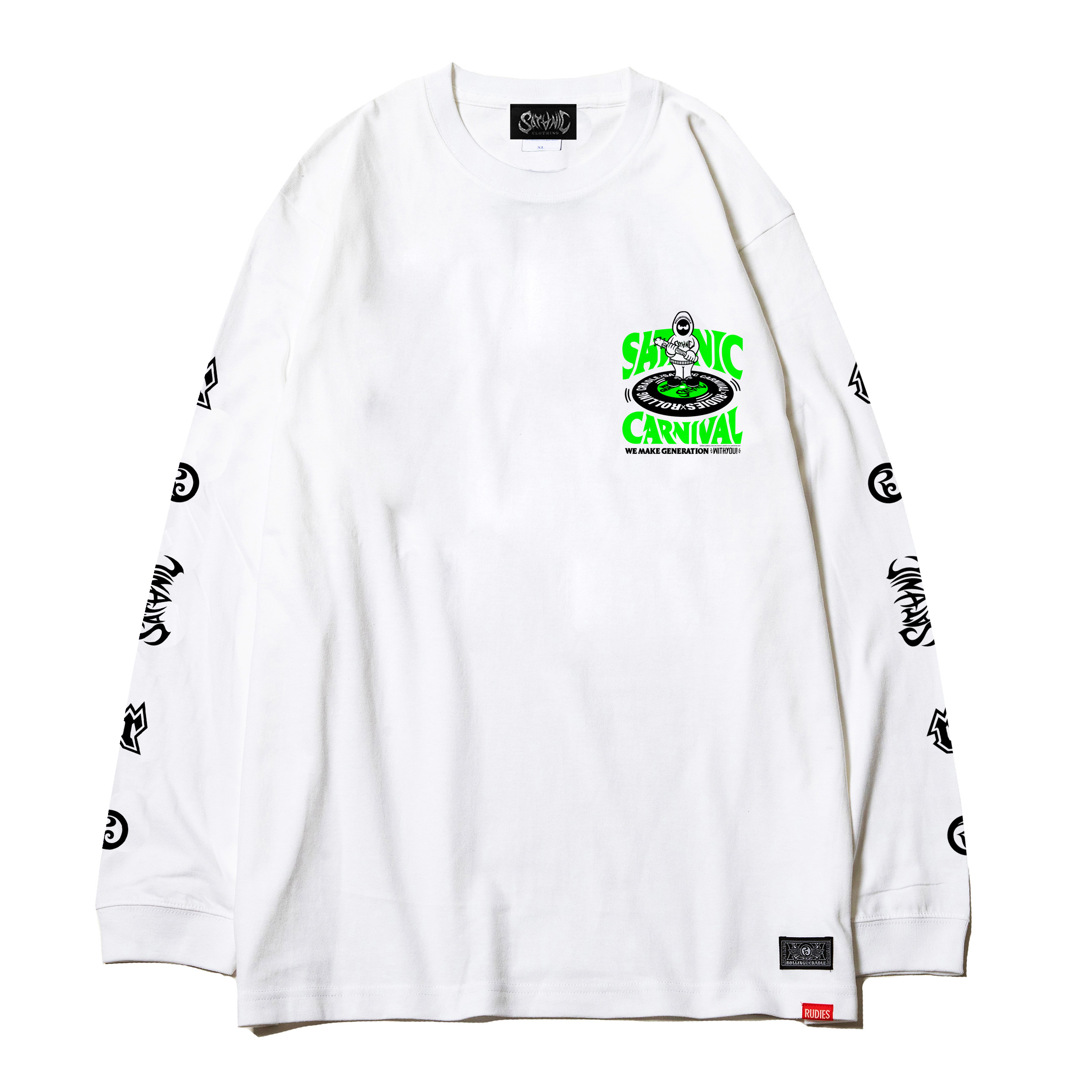 SC25 RUDIES x ROLLING CRADLE LONG SLEEVE TEE（WHITE）