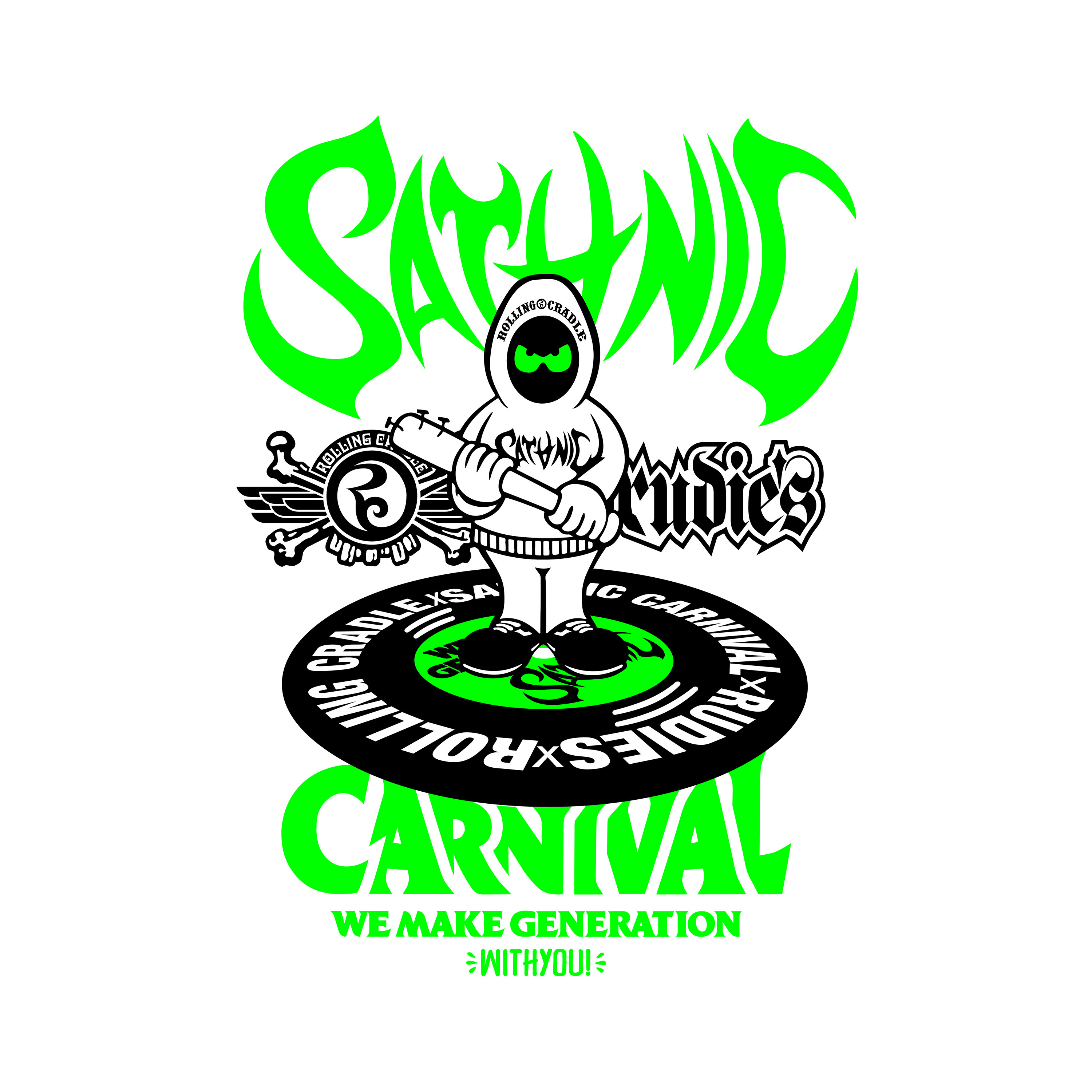 SC25 RUDIES x ROLLING CRADLE LONG SLEEVE TEE（WHITE）