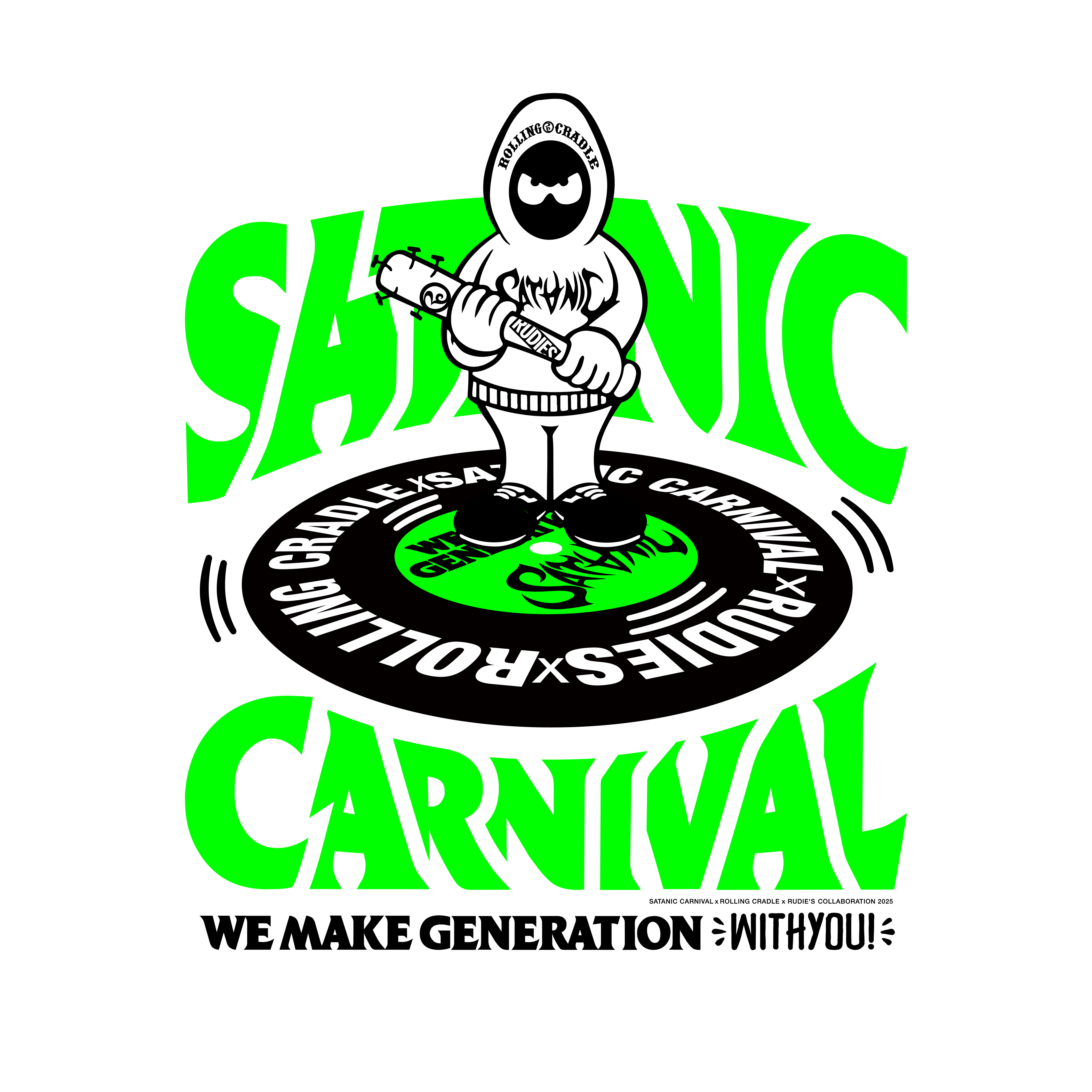 SC25 RUDIES x ROLLING CRADLE LONG SLEEVE TEE（WHITE）
