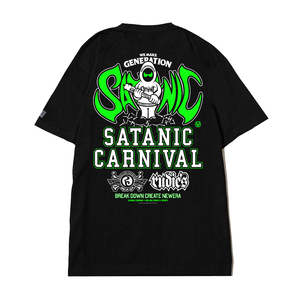 SATANIC CARNIVAL 2026 x ROLLING CRADLE & RUDIE'S TEE（ブラックxグリーン）