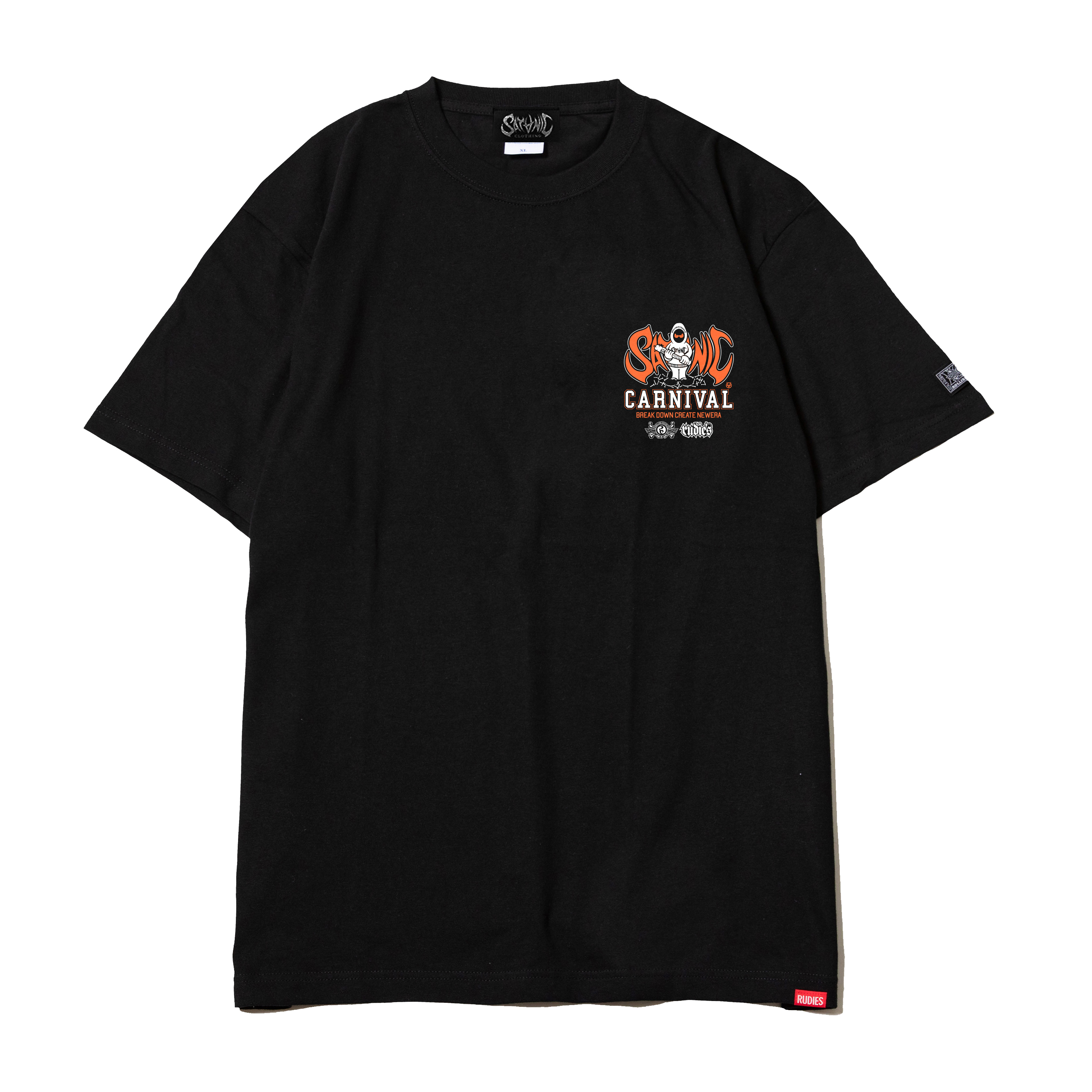 SATANIC CARNIVAL 2026 x ROLLING CRADLE & RUDIE'S TEE（ブラックxオレンジ）
